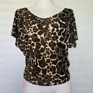 Wet Seal Leopard top with dolman sleeves